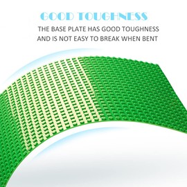 Ulanlan Classic Baseplate 10"x10" for Building Bricks 100% Compatible with All Major Brands, Square 32x32 Landscape for Open-Ended Imaginative Building Play for Kids Aged 3 and up