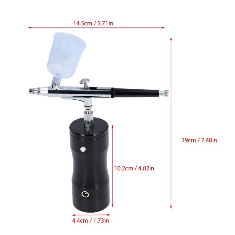 Airbrush Kit 27PSI 0.3mm Nozzle Cordless Rechargeable Portable Air Brush