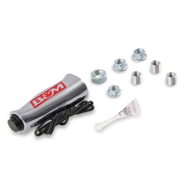 B&M 80658 Brushed Aluminum T-Handle Shifter Grip with Button and SAE Thread Inserts