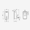 Jofel - Wall Soap Dispenser, Refillable with 0.5L Liquid Soap,