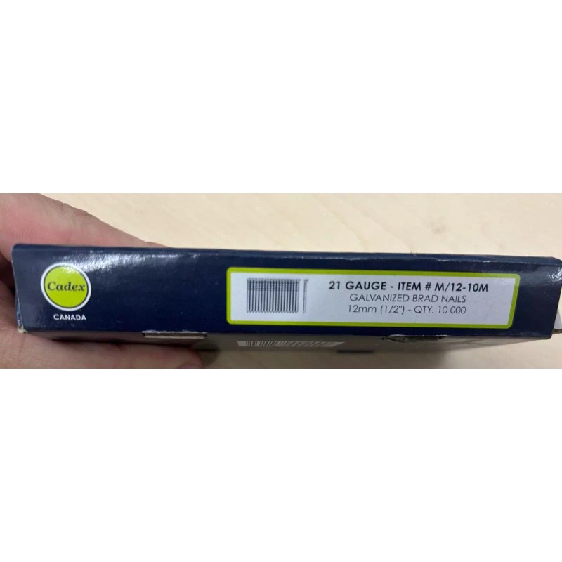 Cadex 21 Gauge Galvanized Nails #M/12-10M, 12 mm (1/2") (QT.