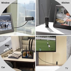 Snblzhef Upgraded Aerial ABS Plastic Antenna Enhances Your Digital Reception with This Portable Indoor/Outdoor Antenna Easy Install
