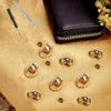 RXKFIGX 20 Pieces Rivets for Leather Ring Rivets with Ring