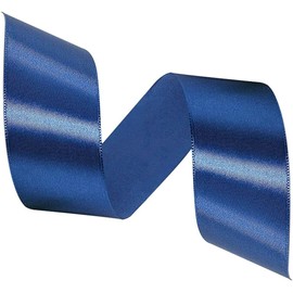 Navy Blue Ribbon 1-1/2 Inch, 25 Yards Dark Blue Satin Fabric Ribbons for Christmas Gift Wrapping, Christmas Garland, Christmas Tree Ornaments, Bows Making, DIY Crafts and Sewing Projects