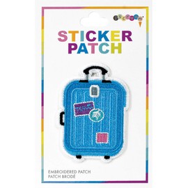 iscream Suitcase Embroidered Accent 2.75" Adhesive Back Patch