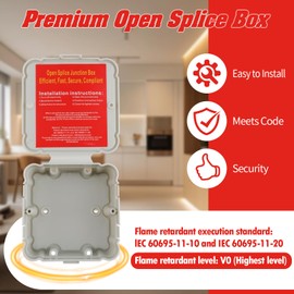 Open Splice repairing, One-Piece Grey Wire junction box (6-pack) - 5 Second Easy Installation