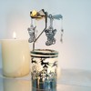 kingnero Carousel Candle Rotary Candle Holder Spinning Candleholder Metal Tea