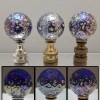 BALL Glitterbomb Blue Speckled 1" Ball Lamp Finial Nickel/Polishe -