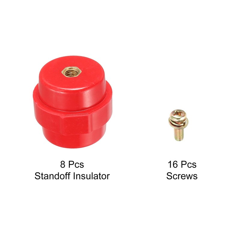PATIKIL Insulator 8pcs SM30 High-Strength Polyester Standoff Insulators with M6