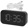USB LED Digital Touch Alarm Clock 12/24H Portable Bedside Clock