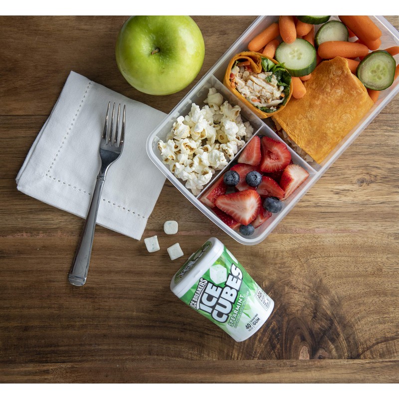 ICE BREAKERS ICE CUBES Spearmint Sugar Free Chewing Gum, Made