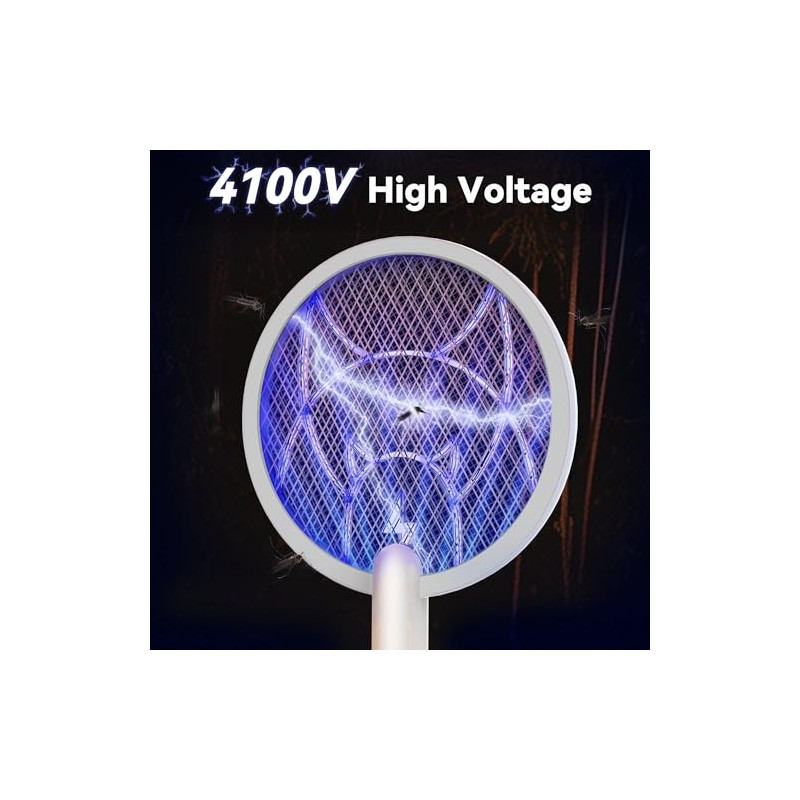 Nymrix Electric Fly Swatter Racket,2 in 1 Mosquito Bug Zapper