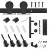 SMARTSTANDARD 5 FT Top Mount Sliding Barn Door Hardware Kit