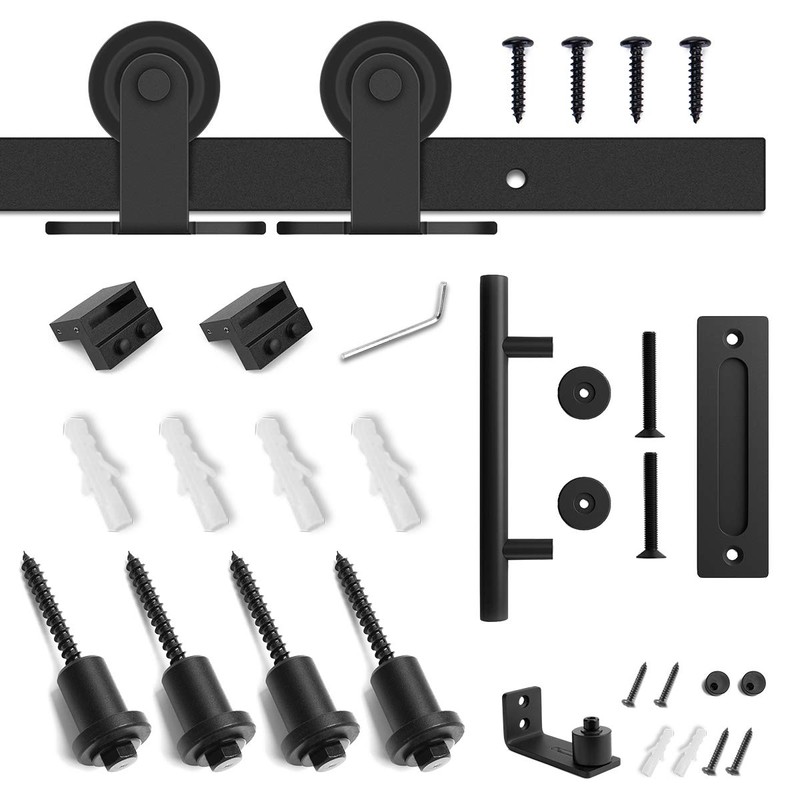 SMARTSTANDARD 5 FT Top Mount Sliding Barn Door Hardware Kit