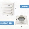 Cenipar 6" Louvered Vent Cover for External Wall Vent Cover