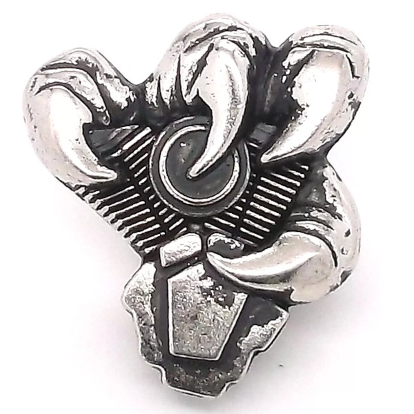 Stecksstore V Twin with Claw Concho Snap Set Antique Nickel