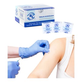 Toalla Alcoholada Para Piel Caja Con 100 Sobre Individual