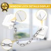 OTLGEUA 4Pcs Window Locks, Window Child Safety Locks for UPVC,