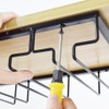 MOCOUM Wine Glasses Rack Under Cabinet Stemware Rack,Wine Glass Hanger