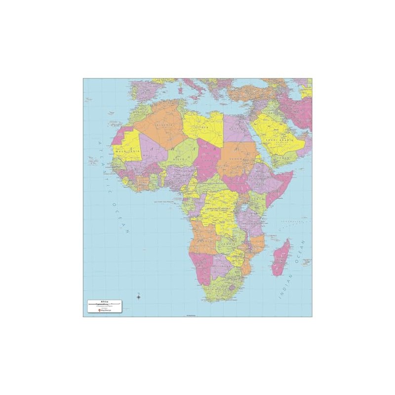 MapSherpa: Africa Political Wall Map - Large - 32 x