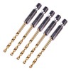 5Pcs Set 1/4 Hex Shank Twist Drill Bit Shank 2.5mm