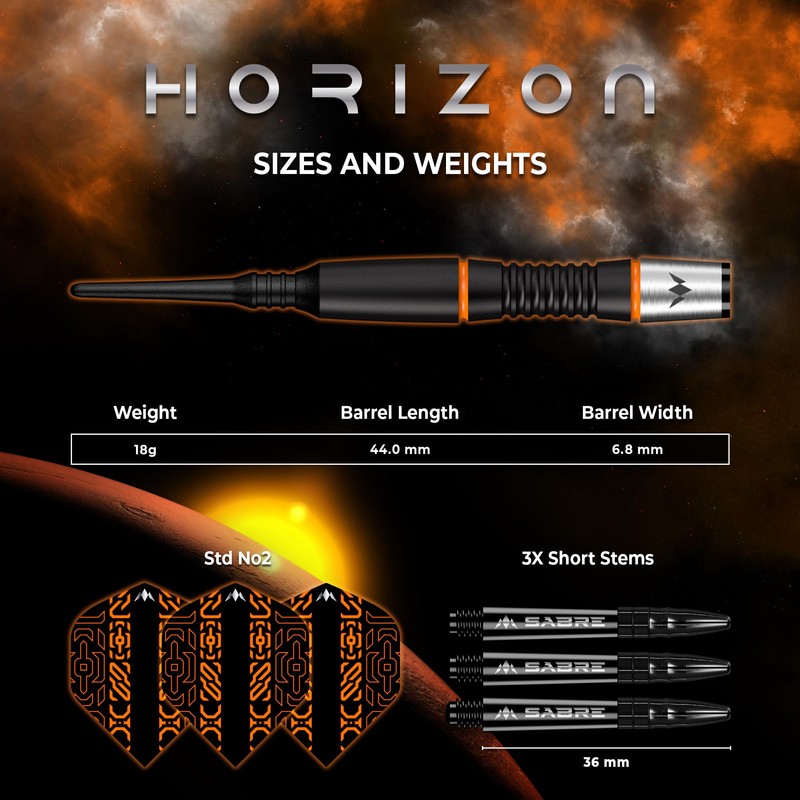 Mission Darts | Horizon | Soft Tip Darts | 95%