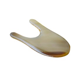 Minkissy U Shaped Acupressure Massage Tool for Eye and Neck Natural Horn Scraping Plate for Massage Multi-functional Spa and Beauty Care Easy to Hold Hydrating Skin Ally