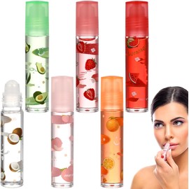 Ipetboom Brillo De Kissing Fruit Gloss - Juego De 6 Brillos De Con Sabor A Frutas Maquillaje De Brillante - Brillos De Con Sabor A Frutas Incoloros