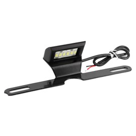 Universal Motorcycle License Plate Light 6 LED CNC Aluminium Rear Tag Lamp (Black)