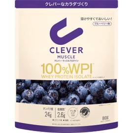 クレバー ホエイプロテイン [WPI100%] マッスル ブルーベリー味 810g