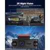NHOPEEW 2K 4-Kanal-360°-Dashcam – 3-Zoll-Dashcam für Autos mit 4 Kameras,