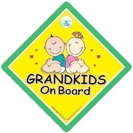Grandkids On Board, Cute Green, Grandkids On Board Sign, Grandchildren On Board Sign, Baby on Board Sign, Maternity Gift, baby on board