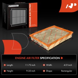 A-Premium Front Engine Air Filter Compatible with Ford Ranger 2019 2020 2021 2022 2023 2.3L, Replace# EB3Z-9601B, EB3Z9601B