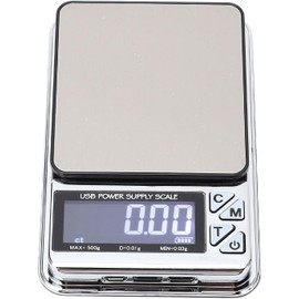 Báscula Digital de Miligramos, 500 G 0,01 G 7 Unidades Báscula de Joyería de Bolsillo con Carga USB, Báscula de Recarga de Oro para Medicina en Polvo para Alimentos