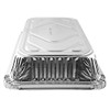 PACTOGO 2 lb. Oblong Aluminum Foil Take-Out Pan with Clear