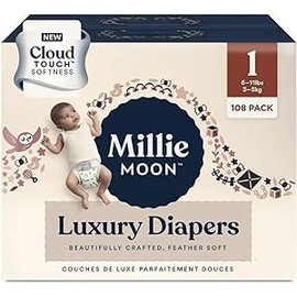 Generic Diapers Sizes 1-6 Luxury Diapers COUCHES DE Luxe (Choose Size) (Size 1-108 Diapers (6lbs-11lbs)), White