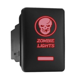 Zombie Lights Symbol Modern Model Push Button Compatible with Toyota (/ Surface Size 1.28 x 0.87 inches)