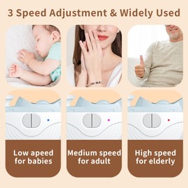 Electric Nail Clipper, 2 in 1 Electric Polishing Automatic Nail Clippers with Nail File & 3 Speeds Baby,Kids,Seniors and Adult