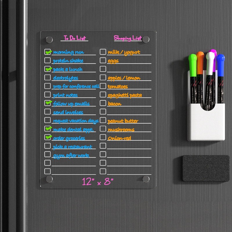 Acrylic Dry Erase Board to Do List Board for Fridge