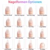 Sun&Beam Nails Artificial Nail Tips, Full Cover Clear Acrylic for
