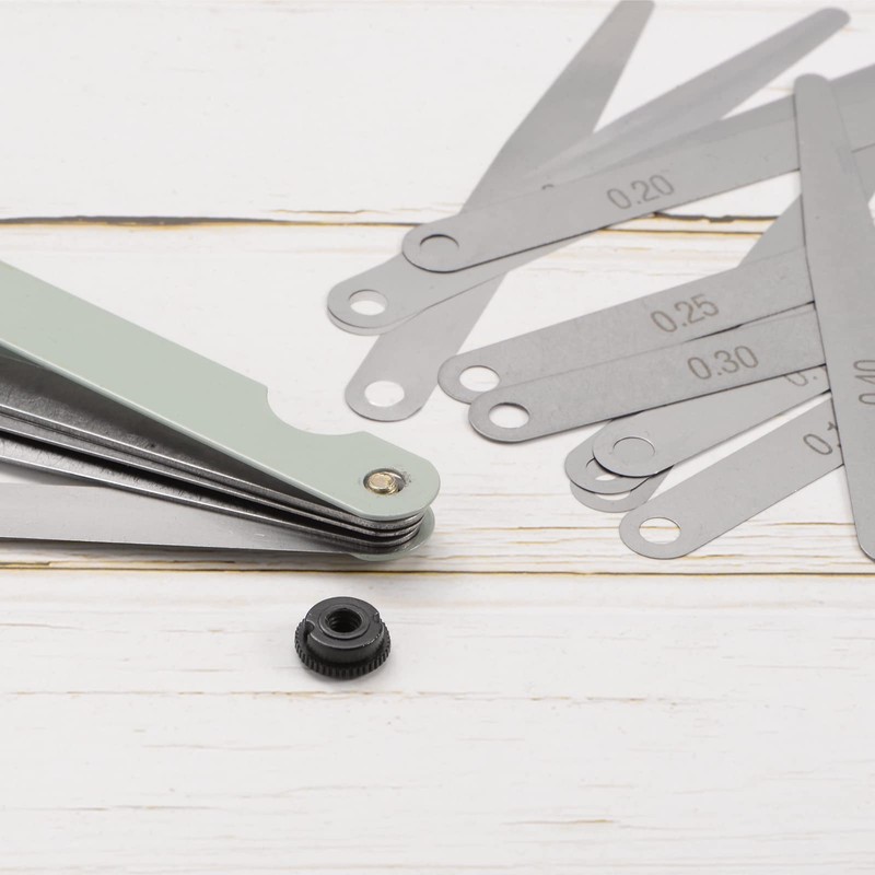 HARFINGTON 10pcs Feeler Gauge 0.03mm Thickness Gauge 65MN Steel Metric