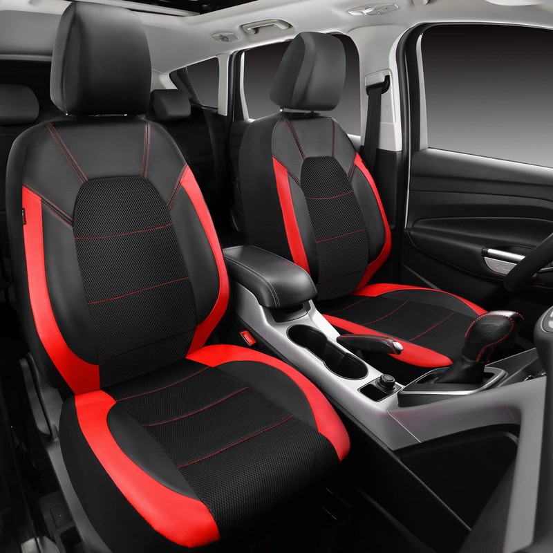 CAR PASS Universal Leather car seat Covers Sport fits Most