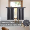 XTMYI Small Bathroom Window Curtain Waterproof Short Blackout Curtains for