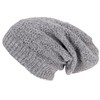 GURU SHOP Hand Knitted Long Beanie Hat, Lined Wool Hat,