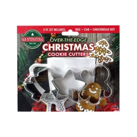 R&M International Christmas Over The Edge Set, 3 Pieces Cookie Cutters, Normal, Stainless Steel
