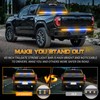 XRIDONSEN 60 inch Amber Blue Truck Tailgate Strobe Lights Strip