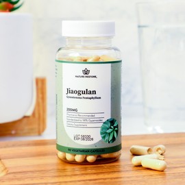 Jiaogulan Extract Supplement, Our Gynostemma Pentaphyllum is Standardized to 98 Percent Gypenosides, Natural AMPK Activator, Non GMO, Gluten Free, 90 Gynostemma Capsules, Vegan