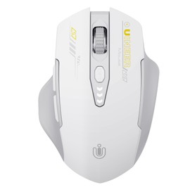 Uineer Bluetooth Mouse,[Upgraded] Multi-Device Wireless Mouse,Visible Battery Level,Tri-Mode (BT 5.0/4.0+2.4G Hz) Rechargeable Ergonomic Mouse, 4 Adjustable DPI,Coldless Mouse for Laptop and PC