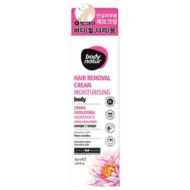 Body Nature Moisturizing Body Sensitive Skin with Lotus Flower Hair Removal Cream for Arms and Legs, 100ml, 1 Piece / 바디네이처 모이스처라이징 바디 센시티브 스킨 위드 로터스 플라워 제모크림 팔다리용, 100ml, 1개
