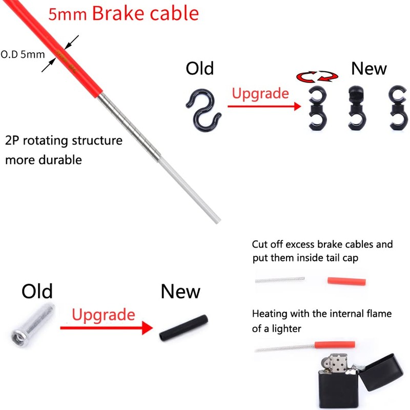 Bicycle Brake Cable Set of 2 Universal Cable Housing Kit